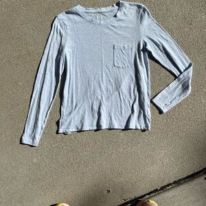 American Eagle Outfitters Light Blue Long Sleeve Tee